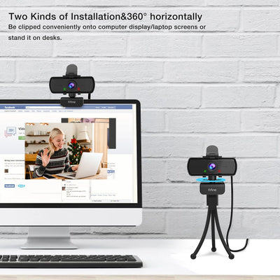 FIFINE 1440p Webcam with Microphone