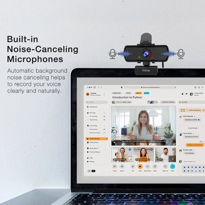 FIFINE 1440p Webcam with Microphone